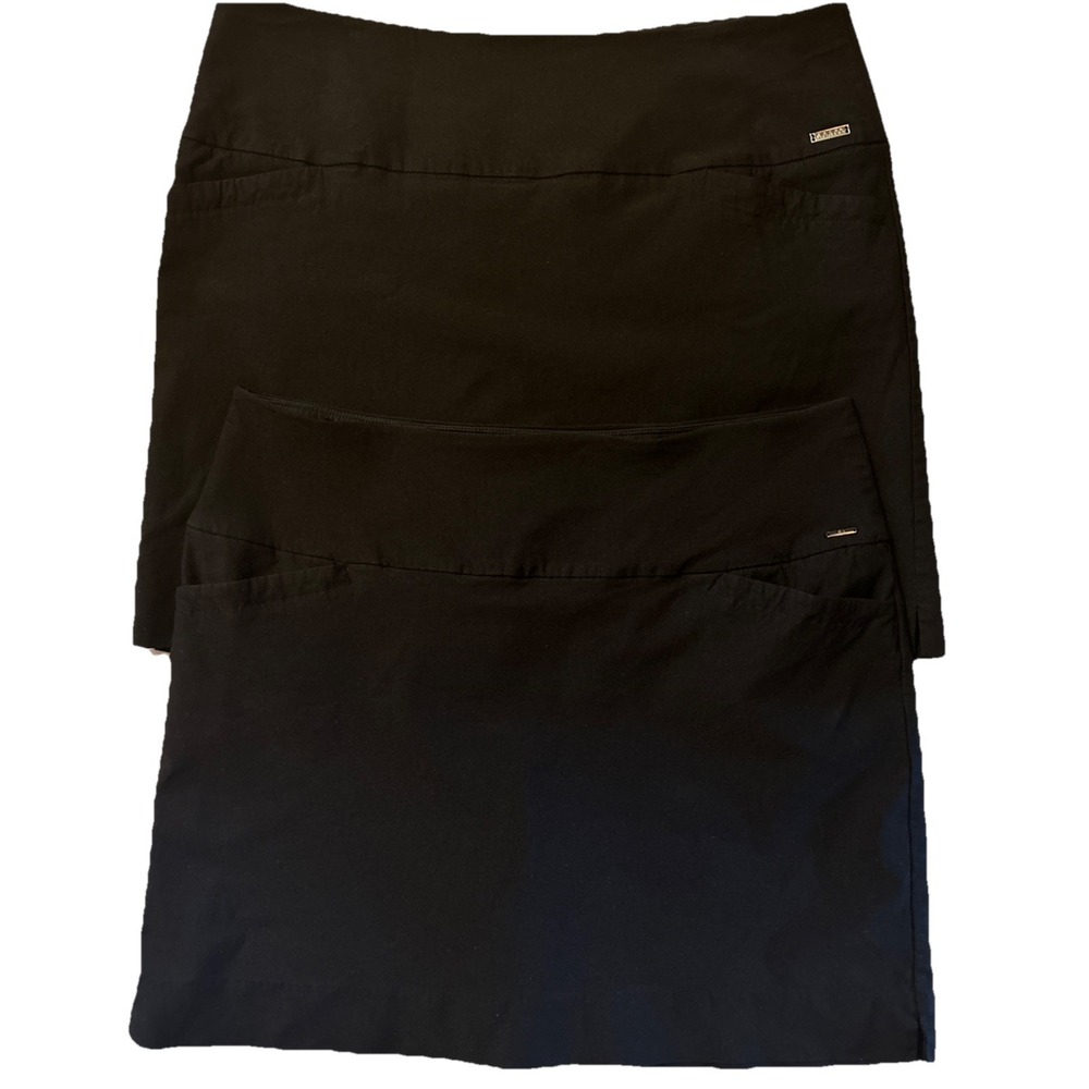SC & CO Womens Solid Black Skort Activewear Sz XXL Lot Of 2